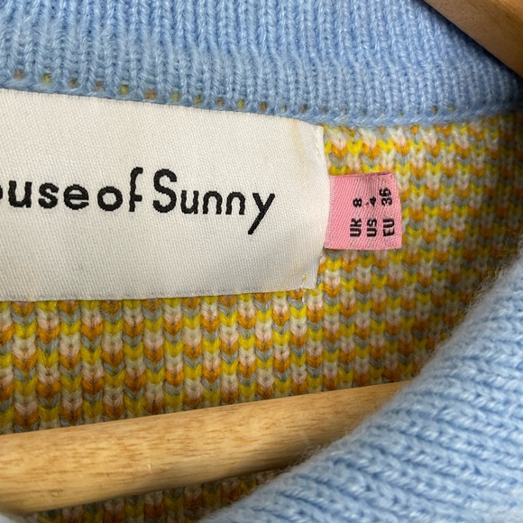 House of Sunny Mushroom Floral Cropped Cardigan Size 8 - Picture 3 of 12